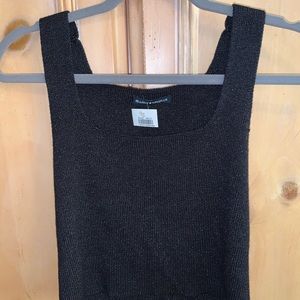 Brandy Melville Black Sparkle Sweater Tank Top
